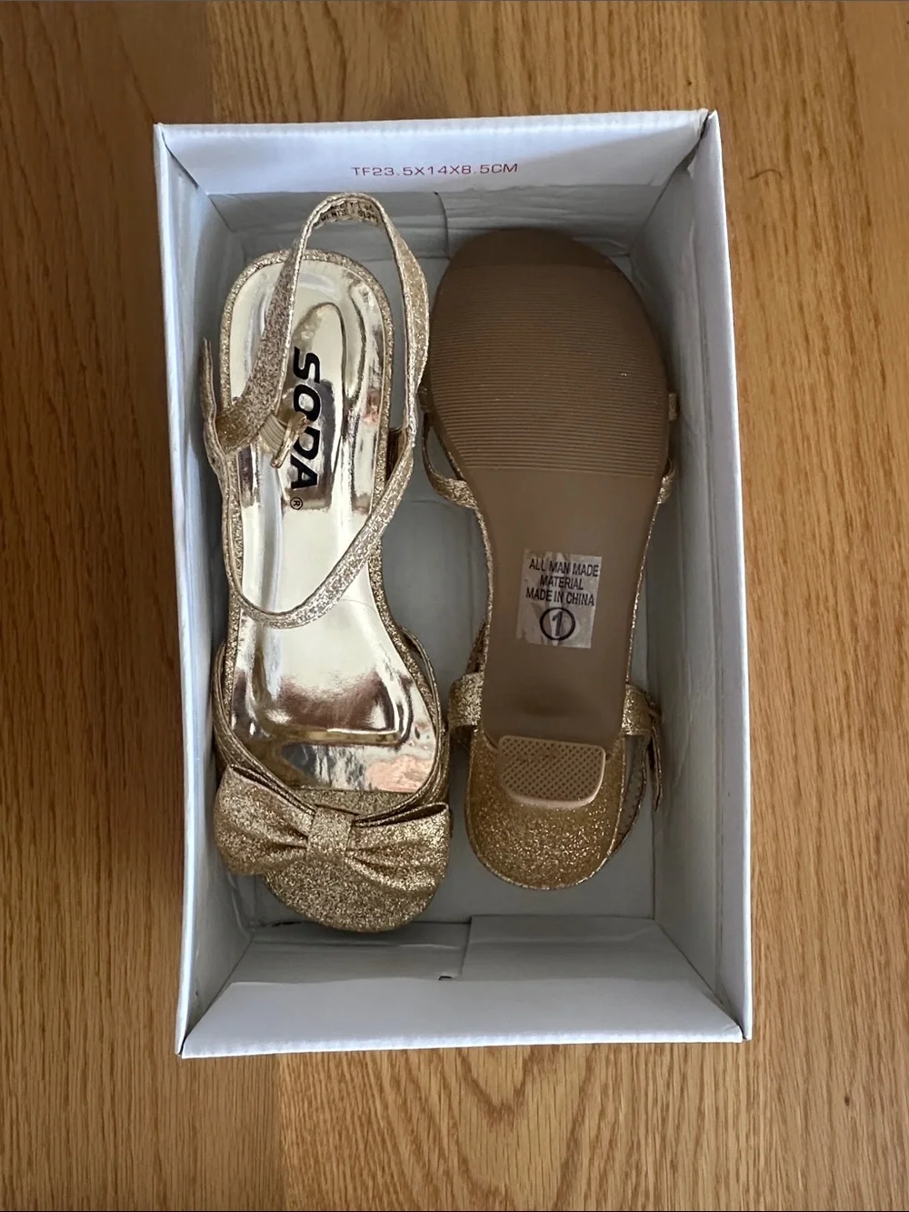 Soda gold glitter